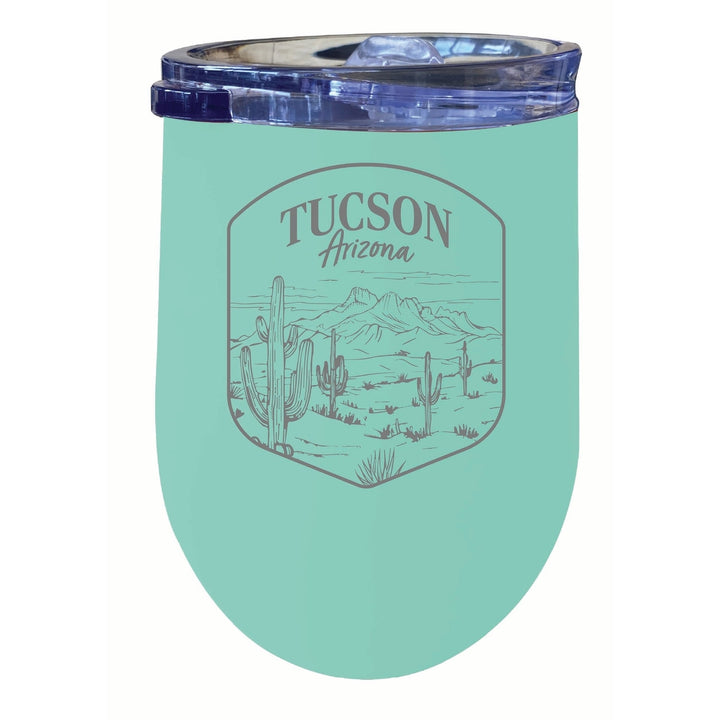 Tucson Arizona Souvenir 12 oz Engraved Insulated Wine Stainless Steel Tumbler Image 5