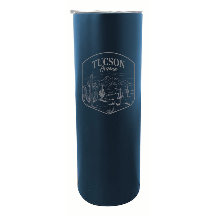 Tucson Arizona Souvenir 20 oz Engraved Insulated Stainless Steel Skinny Tumbler Image 6