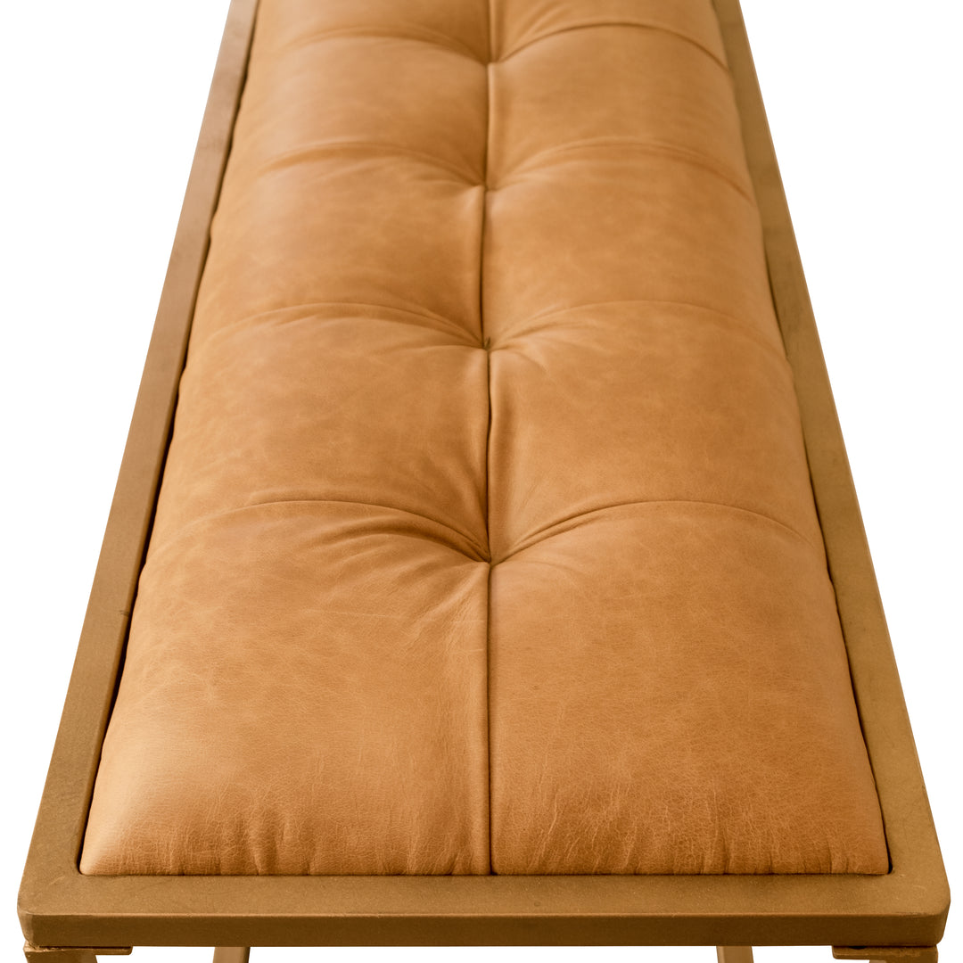 Chadwick Leather Bench Image 7