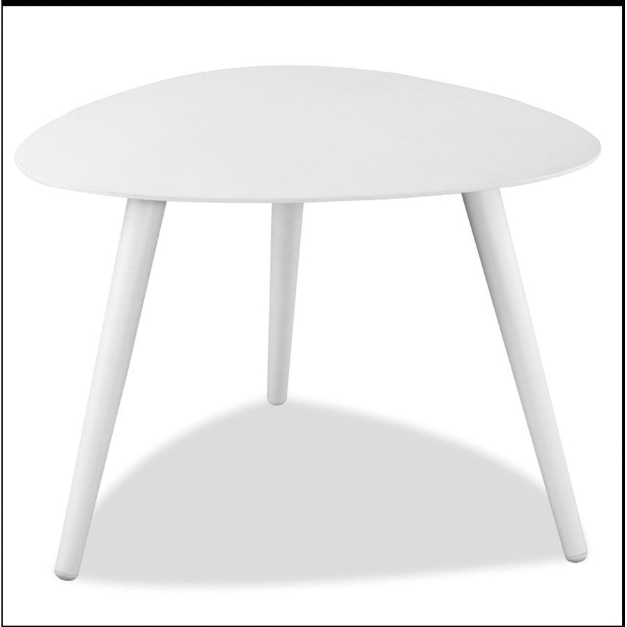 14" White Aluminum End Table Image 1