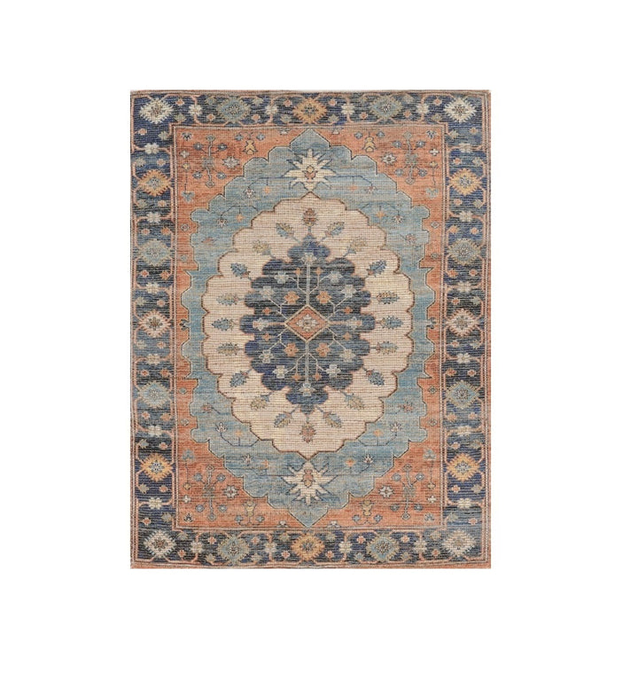 2 X 4 Blue Medallion Hand Woven Area Rug Image 6