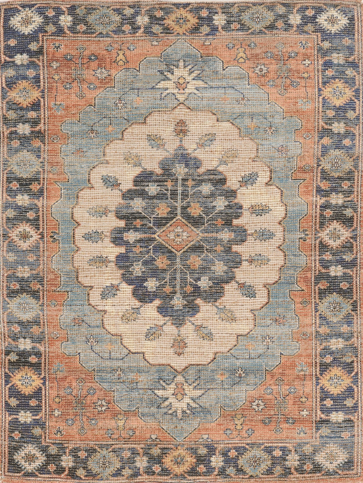 2 X 4 Blue Medallion Hand Woven Area Rug Image 10