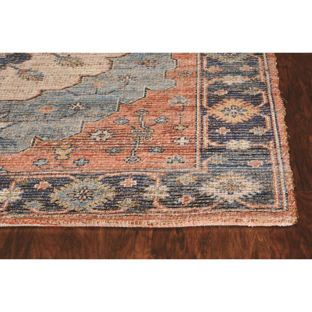 2 X 4 Blue Medallion Hand Woven Area Rug Image 12