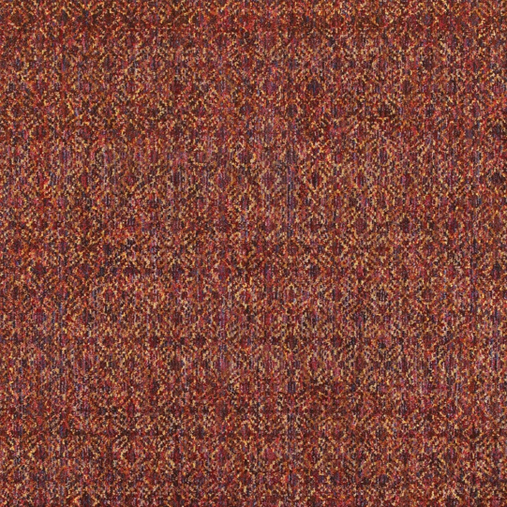 2 x 3 Red and Gold Geometric Power Loom Area Rug Image 6