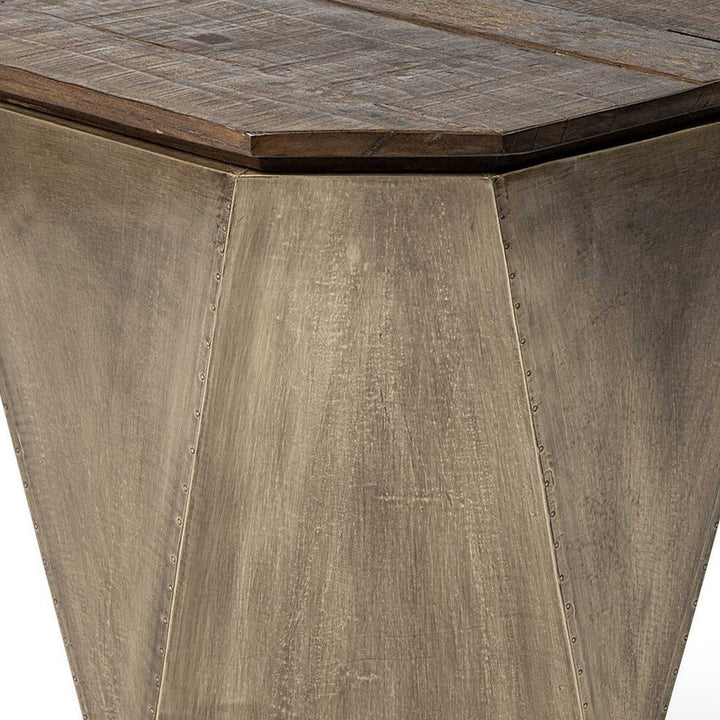 21" Brown Solid Wood End Table Image 9