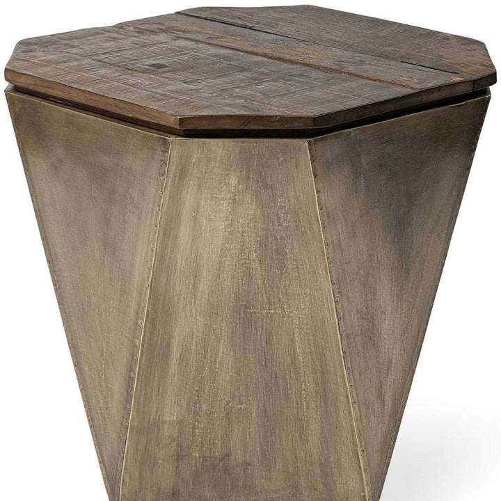 21" Brown Solid Wood End Table Image 10