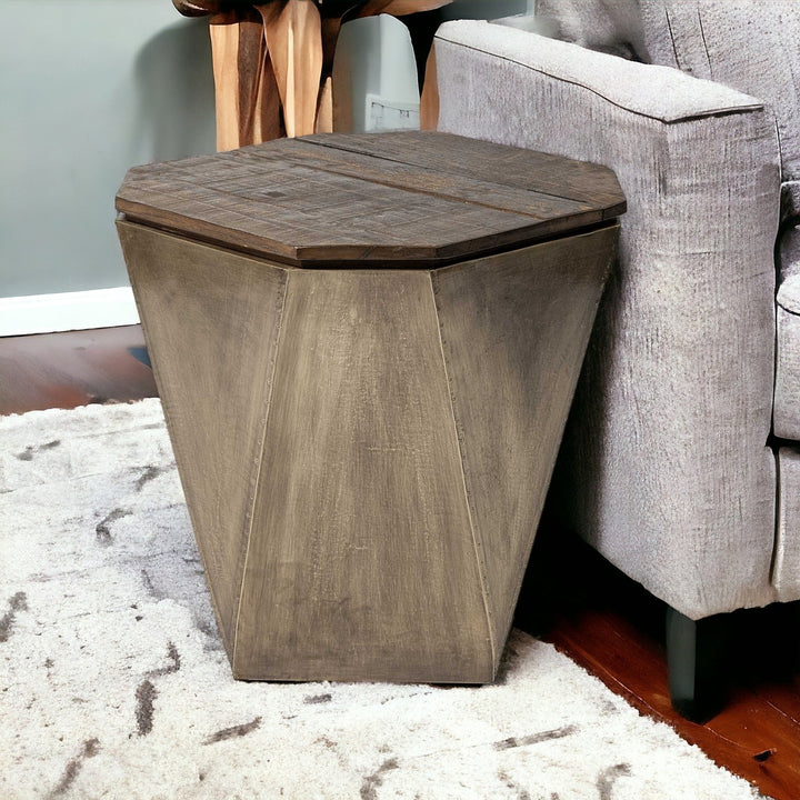 21" Brown Solid Wood End Table Image 11