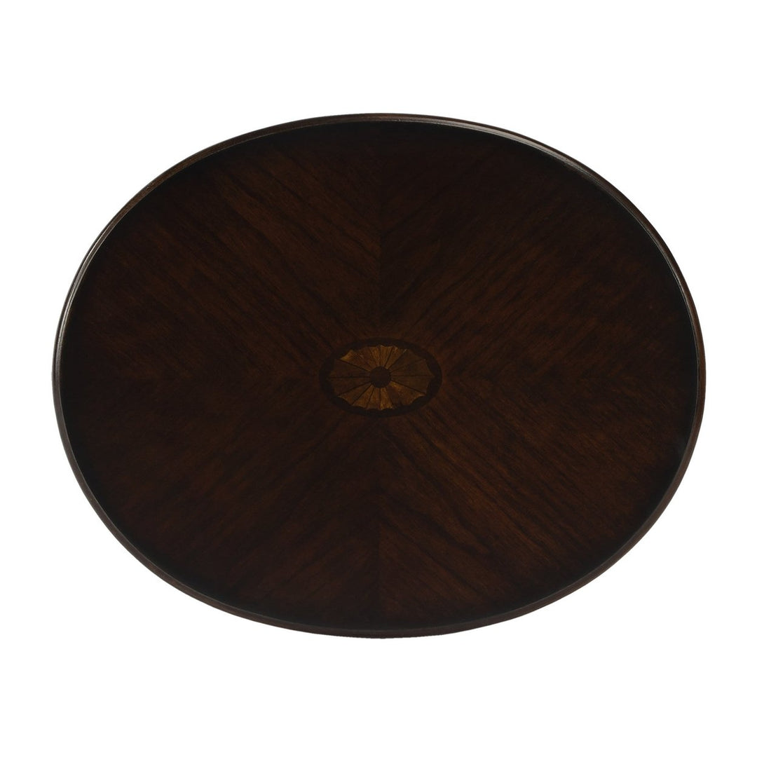 26" Chestnut Oval End Table With Shelf Image 5