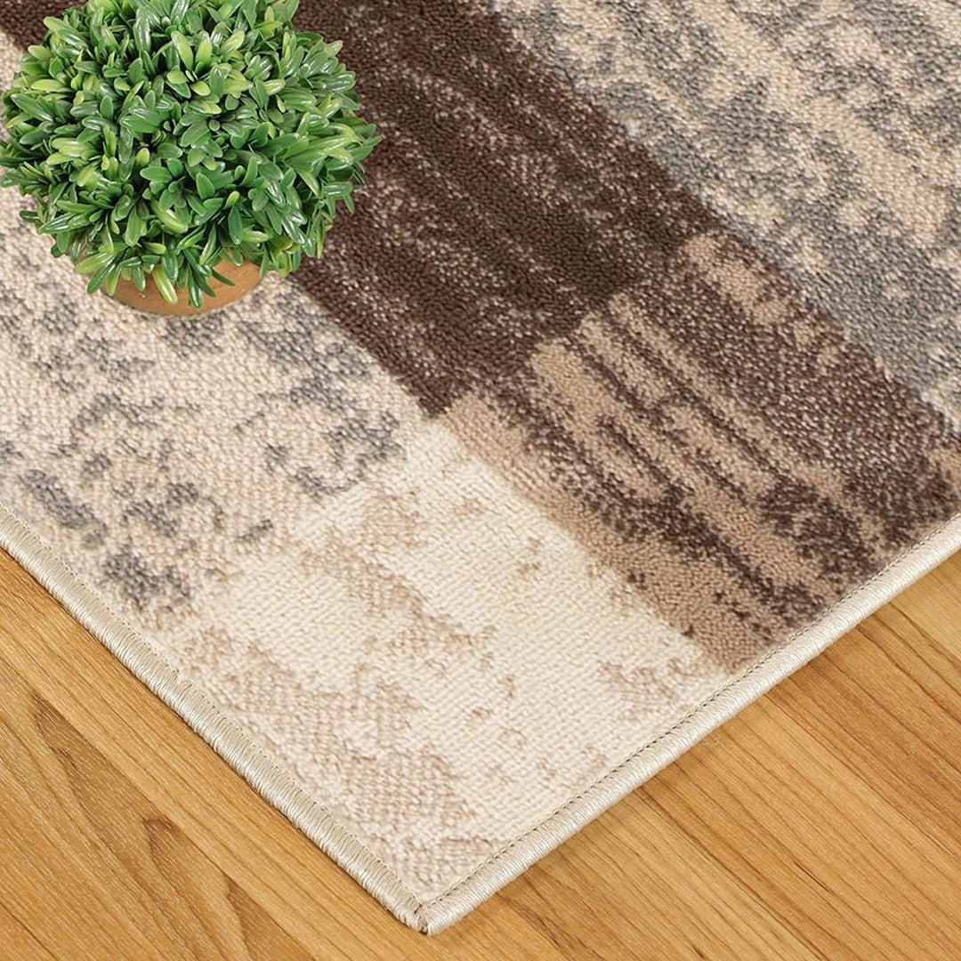 3 X 5 Slate Patchwork Power Loom Stain Resistant Area Rug Image 4