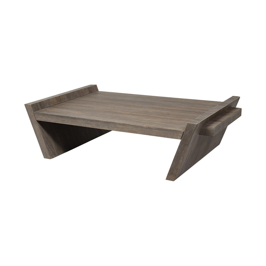 36" Brown Rectangular Coffee Table Image 1