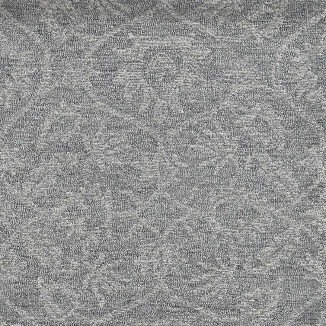 5 X 7 Grey Floral Vines Wool Indoor Area Rug Image 1