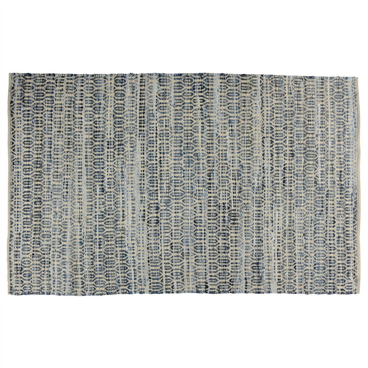 5 x 8 Blue and Gray Area Rug Image 2