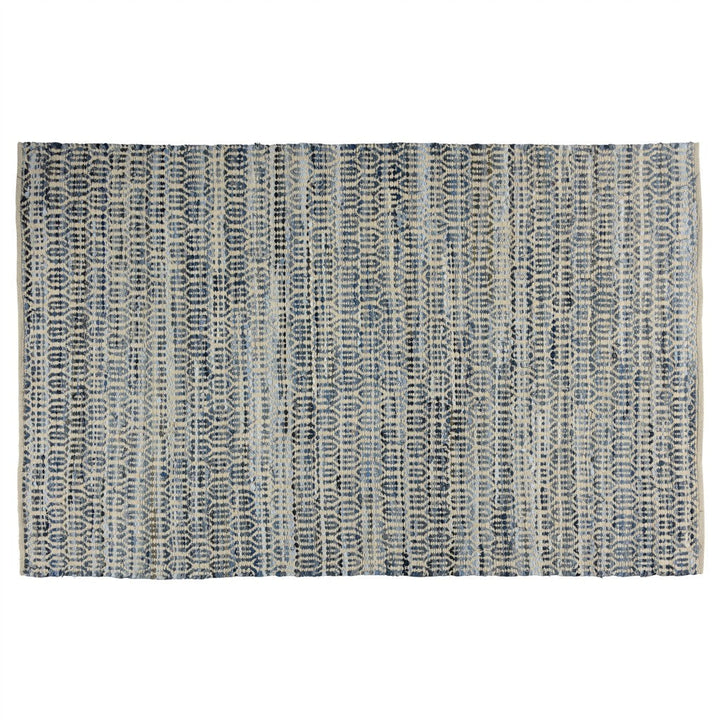 5 x 8 Blue and Gray Area Rug Image 3