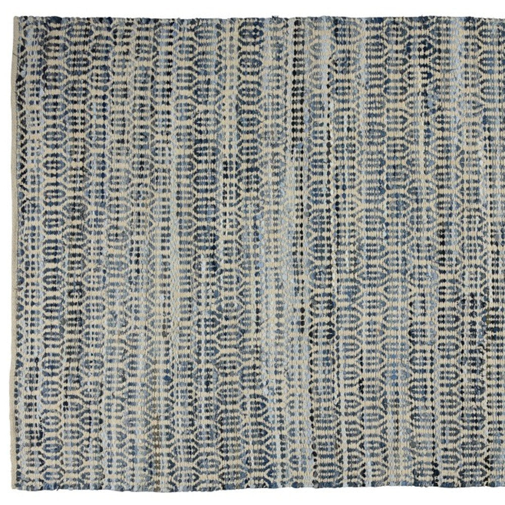 5 x 8 Blue and Gray Area Rug Image 6