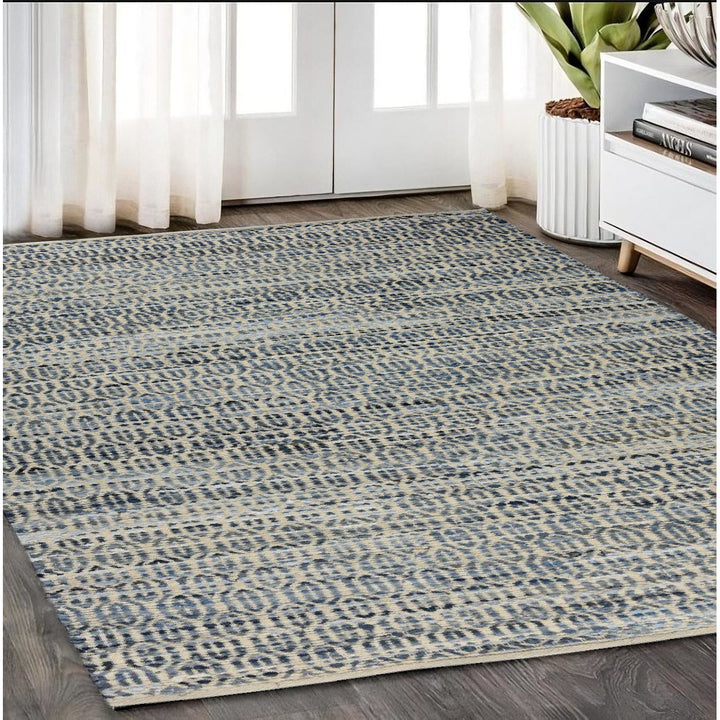 5 x 8 Blue and Gray Area Rug Image 1