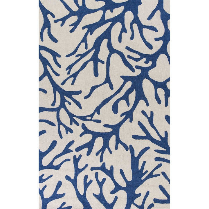 5 X 7 Ivory Or Blue Coral Indoor Area Rug Image 12