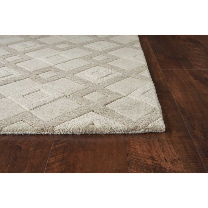 5 X 8 Wool Ivory Area Rug Image 7