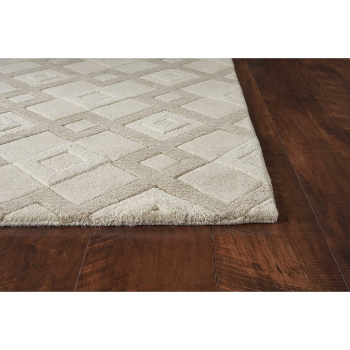 5 X 8 Wool Ivory Area Rug Image 1