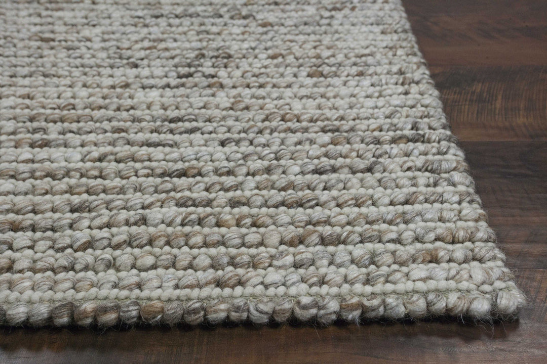 5 X 7 Natural Wool Boucle Berber Style Area Rug Image 4