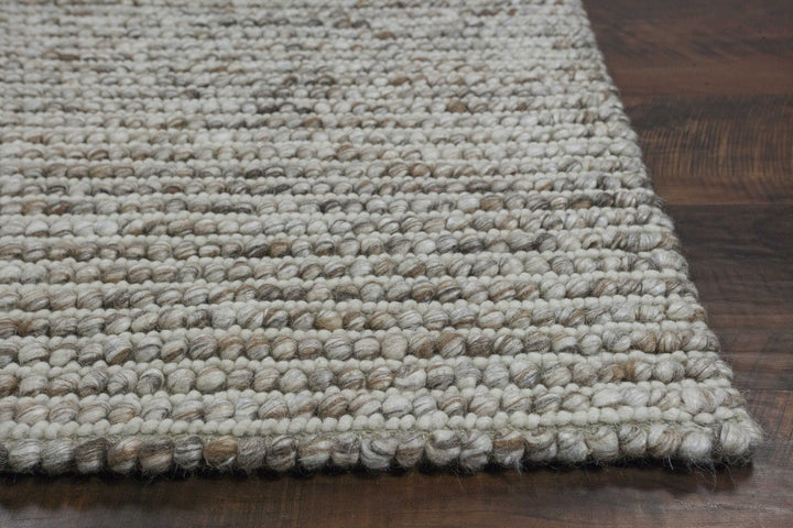 5 X 7 Natural Wool Boucle Berber Style Area Rug Image 4