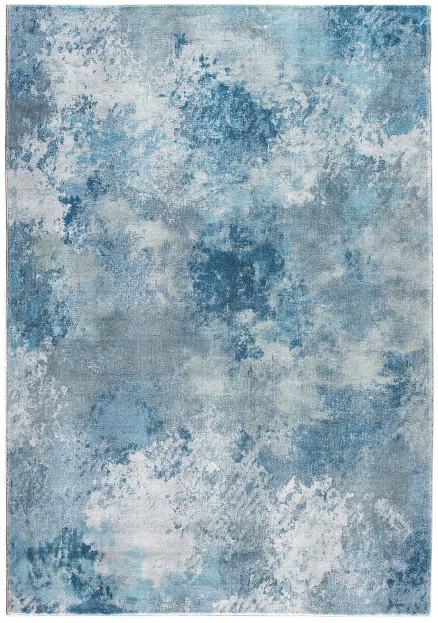 5 x 8 Blue Abstract Area Rug Image 1