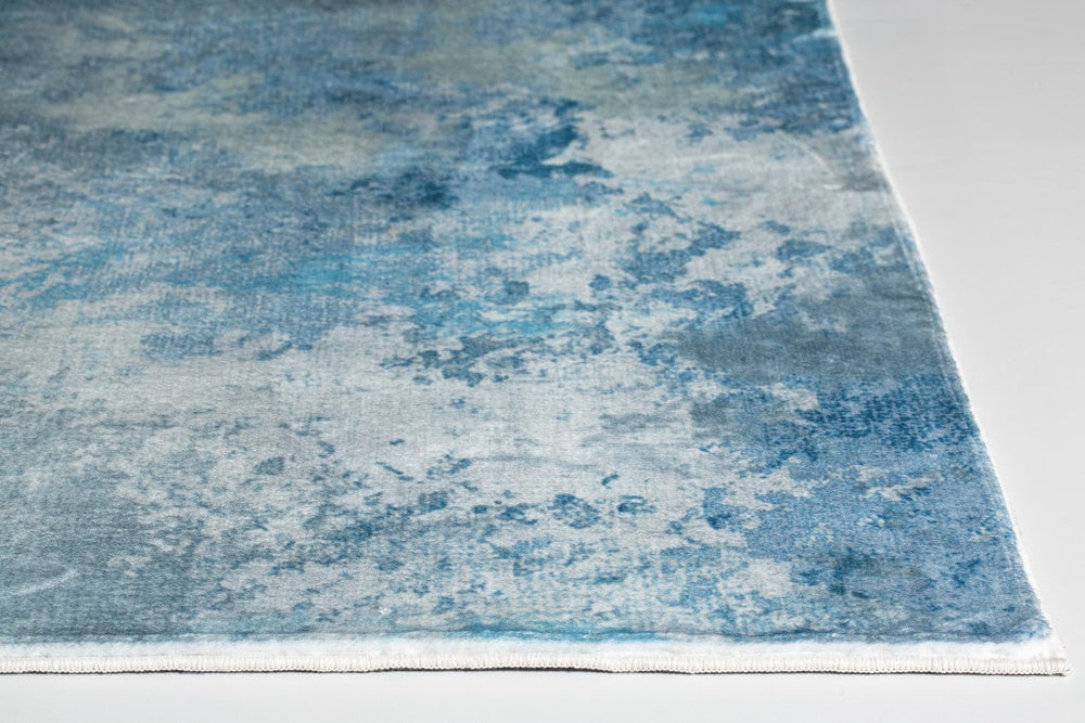 5 x 8 Blue Abstract Area Rug Image 2