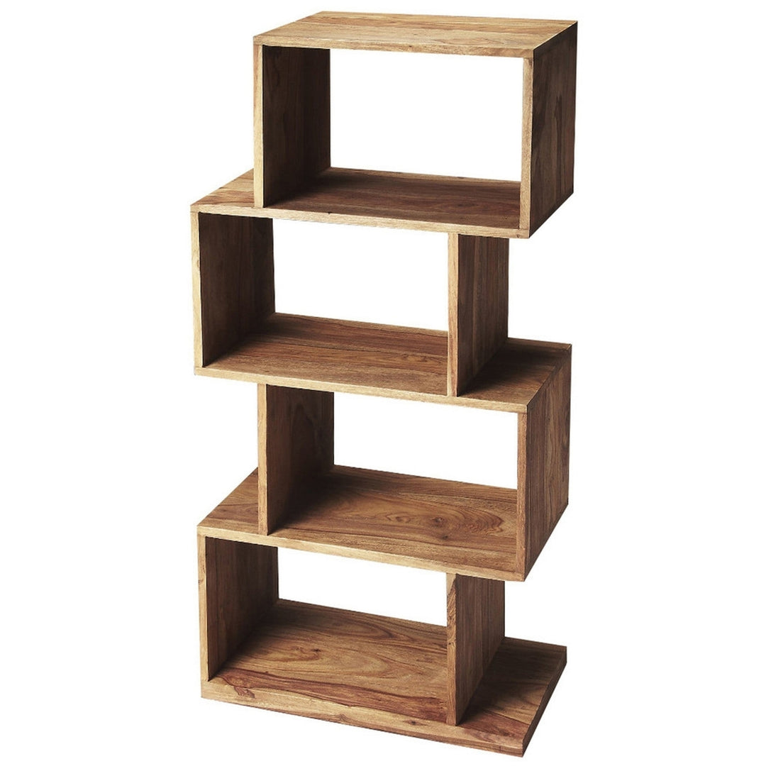 48" Sheesham Vertical Standard Bookcase Back Open Image 1