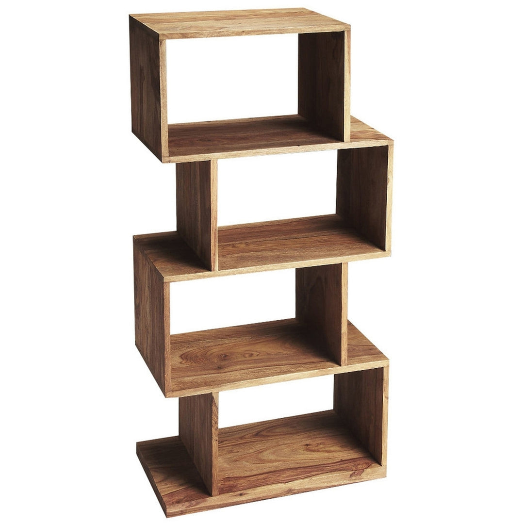 48" Sheesham Vertical Standard Bookcase Back Open Image 3