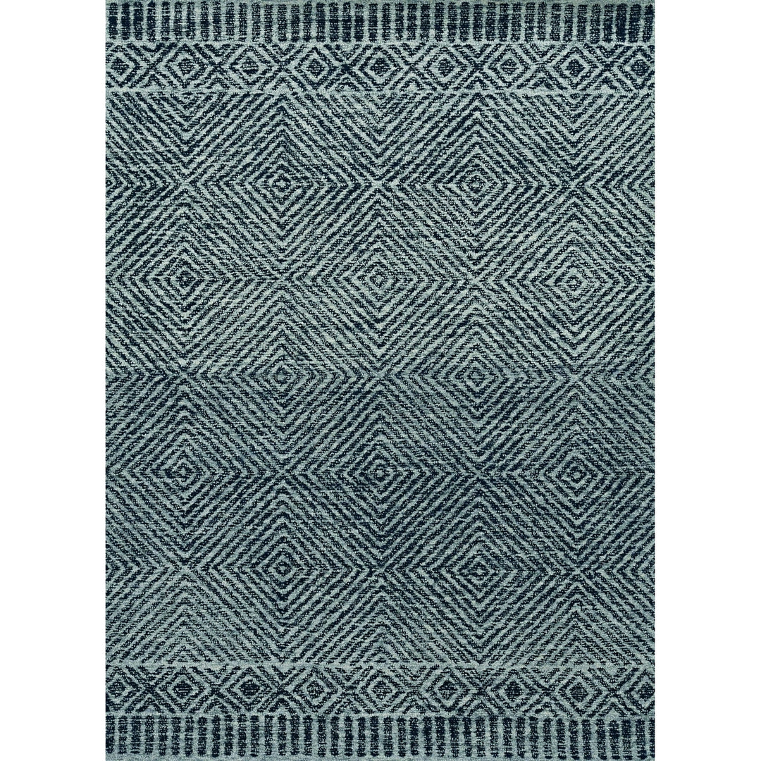 5X7 Grey Black Hand Tufted Space Dyed Geometric Indoor Area Rug Image 11