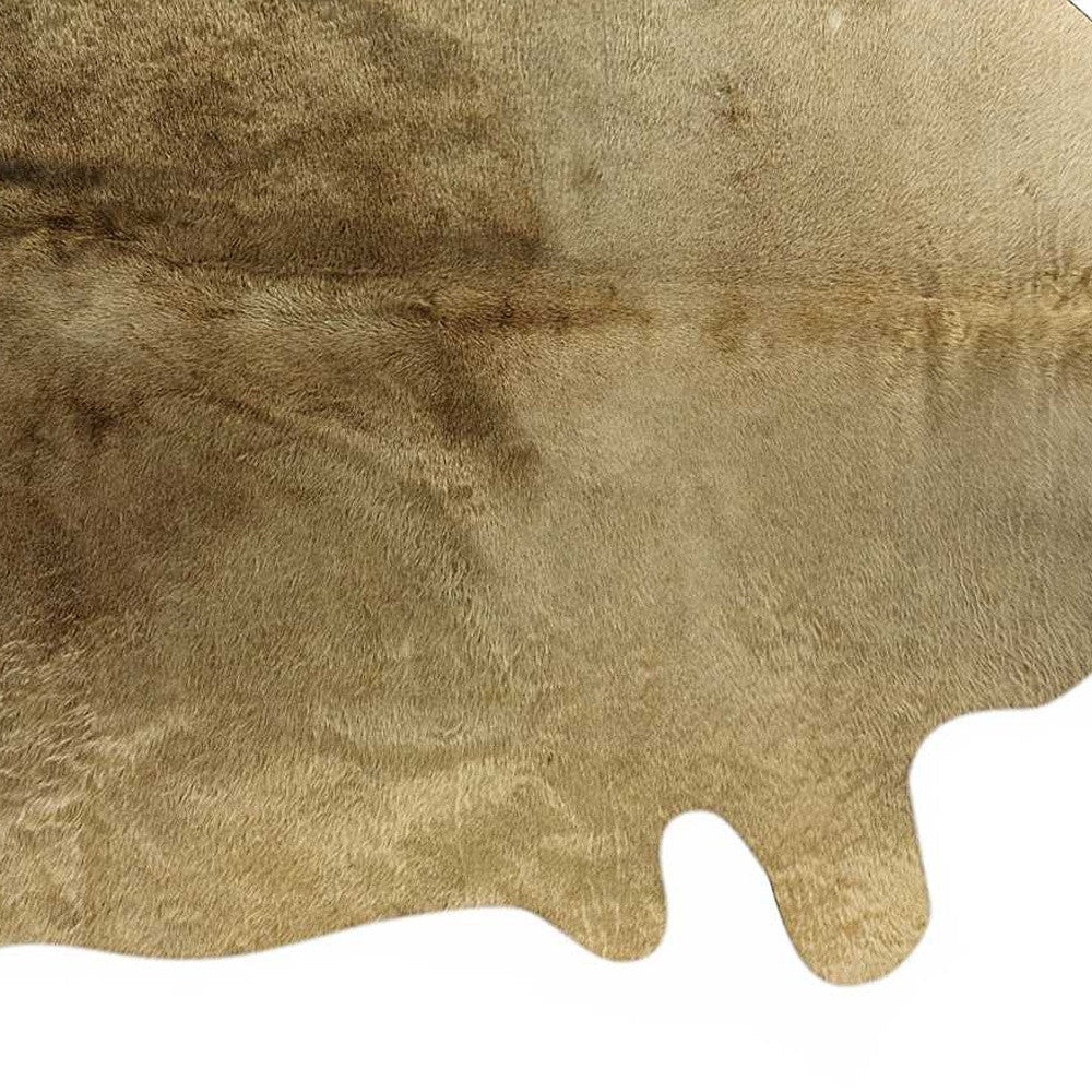 6 X 7 Gold Genuine Cowhide Area Rug Image 10