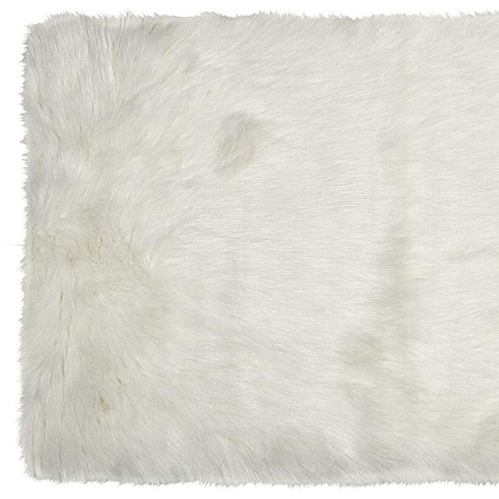 60" X 36" Off White Rectangular Faux faux - Area Rug Image 2