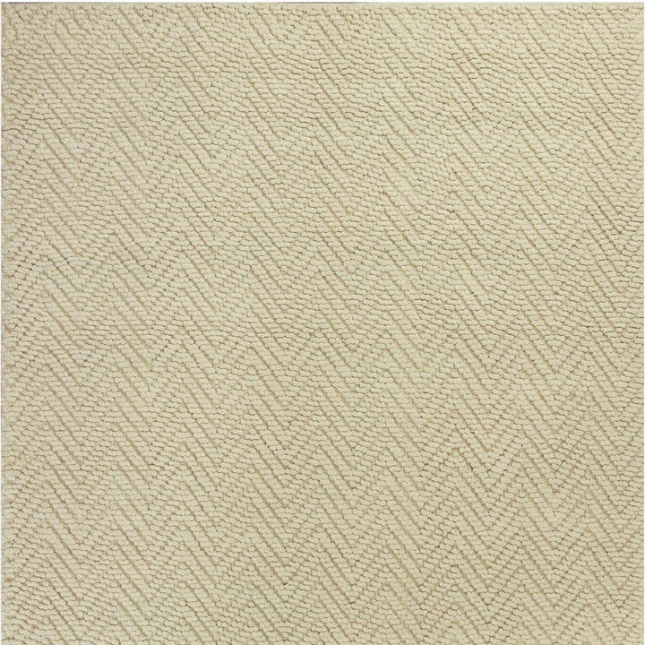 5X8 Ivory Herringbone Hand Woven Jute Indoor Area Rug Image 1