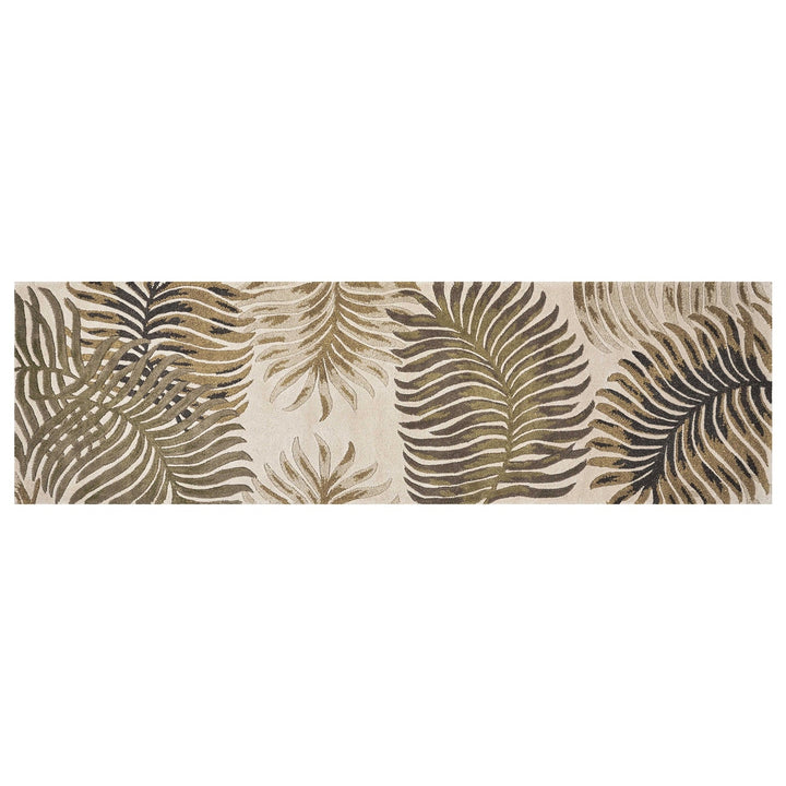 5X8 Natural Beige Hand Tufted Tropical Leaves Indoor Area Rug Image 8