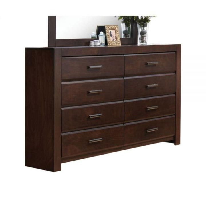 59" Brown Solid and Manufactured Wood Eight Drawer Double Dresser Image 1