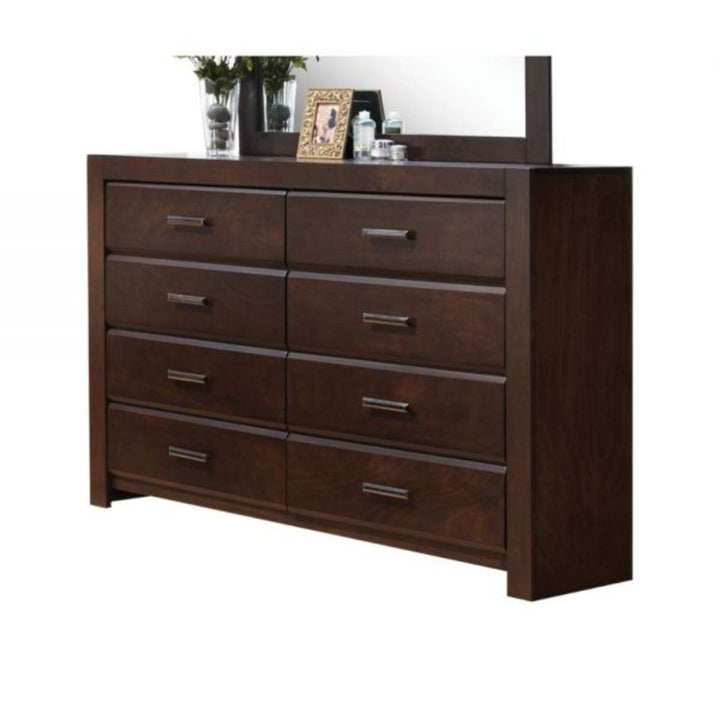 59" Brown Solid and Manufactured Wood Eight Drawer Double Dresser Image 3