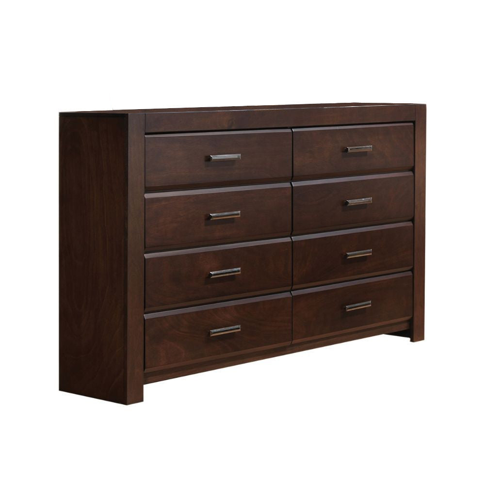 59" Brown Solid and Manufactured Wood Eight Drawer Double Dresser Image 5