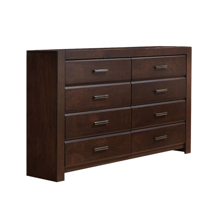 59" Brown Solid and Manufactured Wood Eight Drawer Double Dresser Image 5