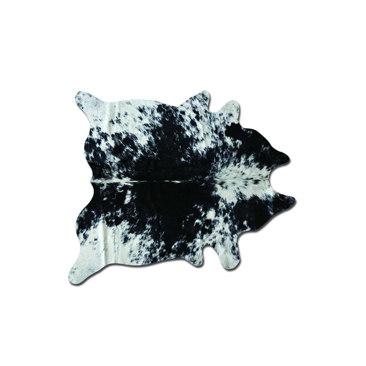 6 x 7 Black and White Cowhide Cowhide Area Rug Image 1