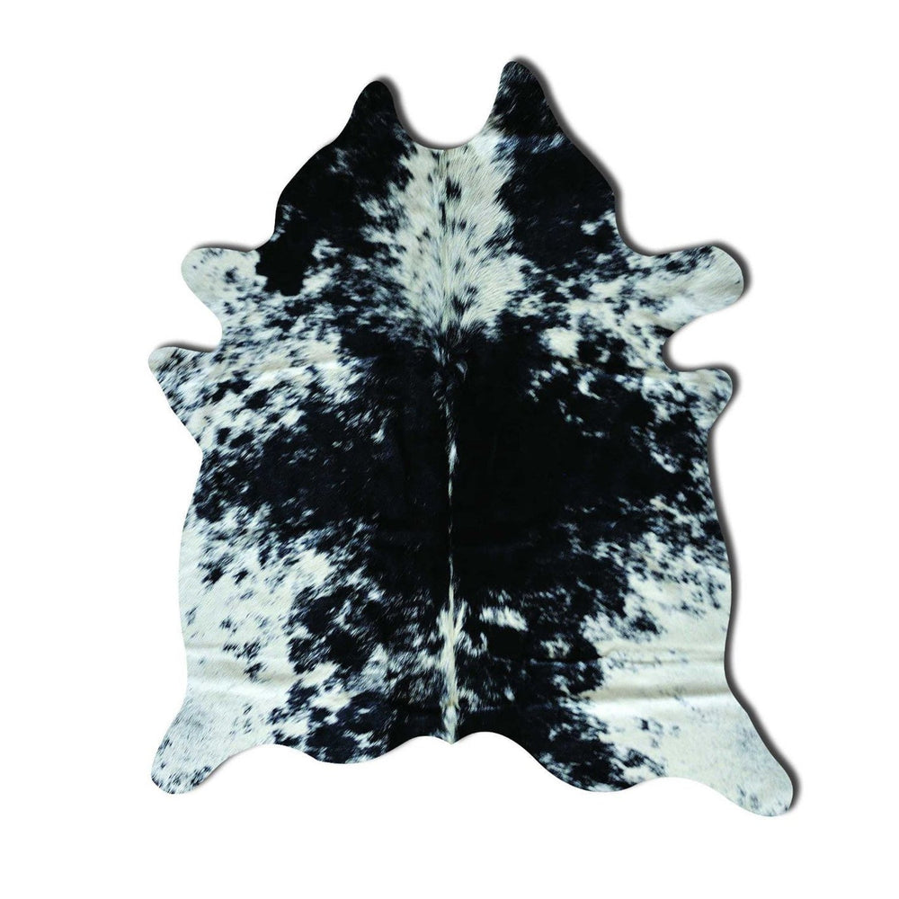 6 x 7 Black and White Cowhide Cowhide Area Rug Image 2