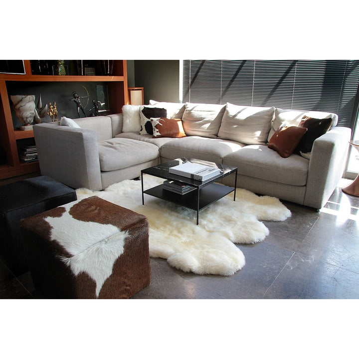 6 X 6 Natural Sheepskin Non Skid Area Rug Image 6