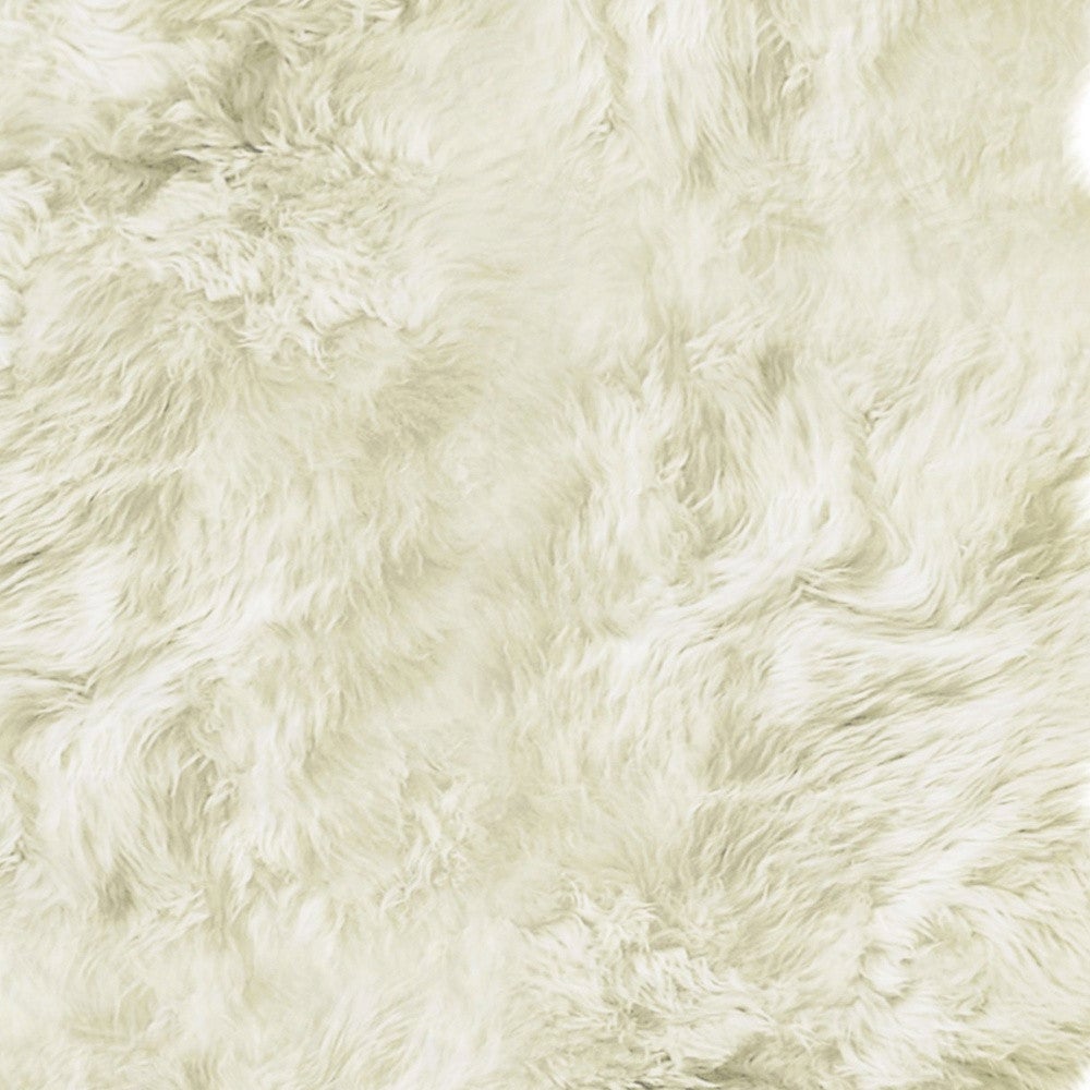 6 X 6 Natural Sheepskin Non Skid Area Rug Image 8