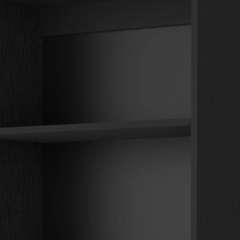 71" Black Five Tier Bookcase Image 4