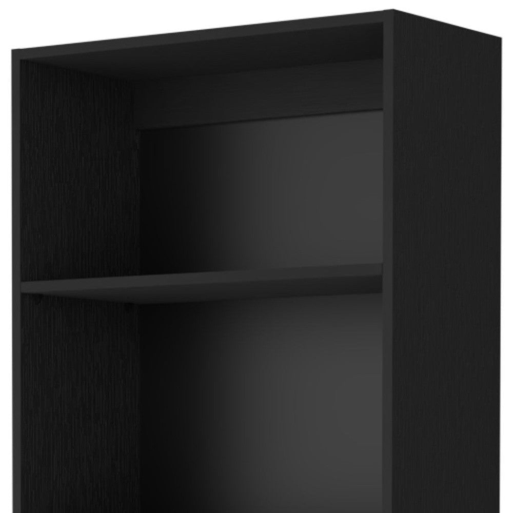 71" Black Five Tier Bookcase Image 5