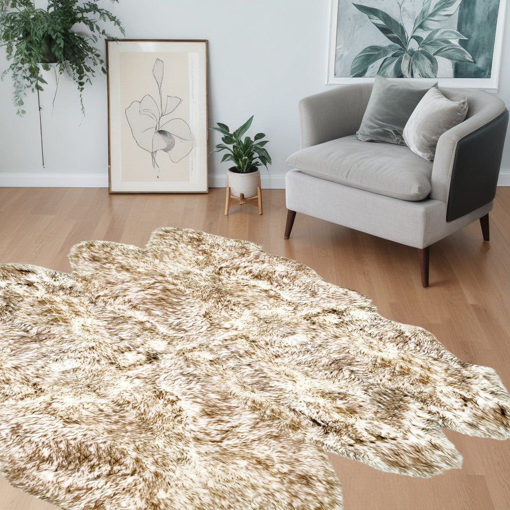 72" X 72" Gradient Chocolate Octo Sheepskin - Area Rug Image 3