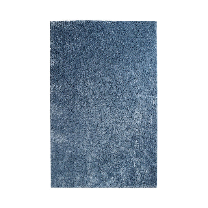 8 X 10 Blue Shag Stain Resistant Area Rug Image 1