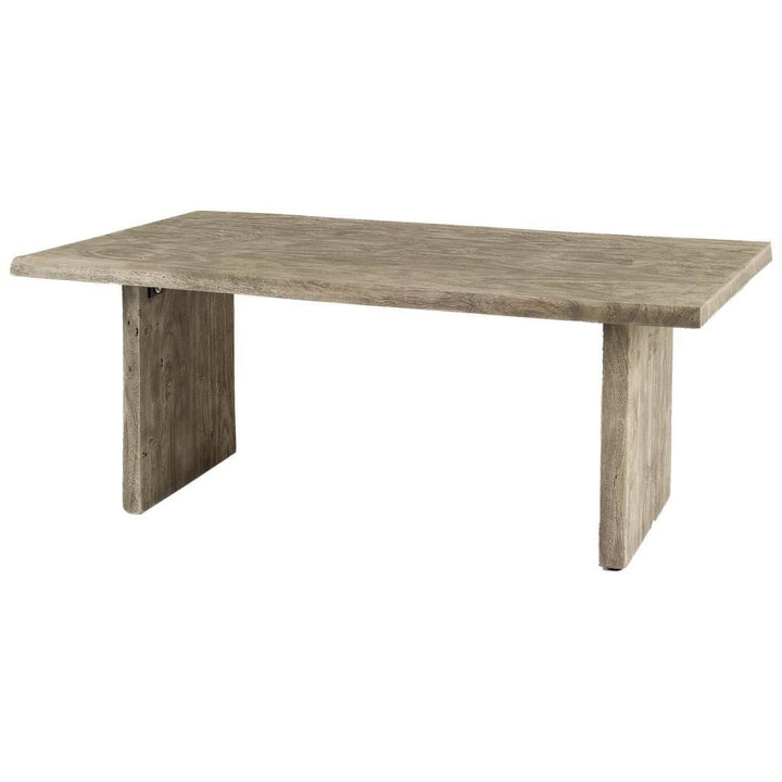 80" Gray Solid Wood Sled Base Dining Image 1