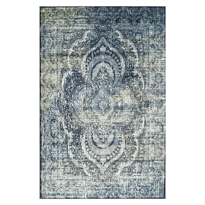 8 X 10 Taupe Abstract Power Loom Distressed Stain Resistant Area Rug Image 1