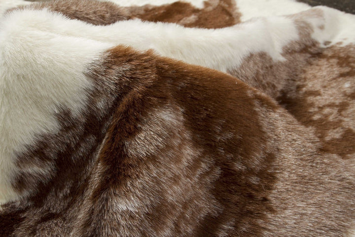 Brown And White Animal Print Area Rug Image 5