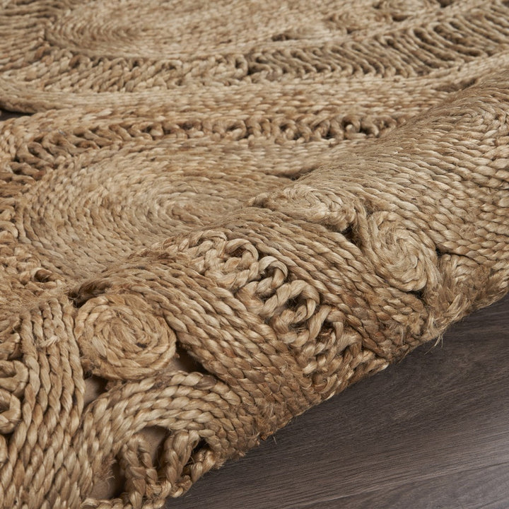 Floral Doily Natural Jute Area Rug Image 8