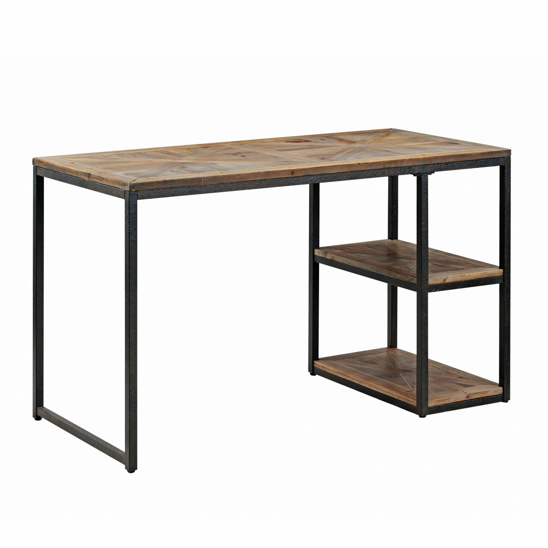 Black Reclaimed Wood Writing Desk Image 4